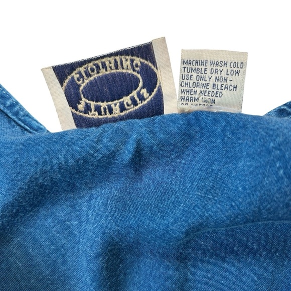 Sturgis Clothing A Line 100% Rayon Jean Embellished Floral Boho Vintage Dress S - Picture 11 of 14